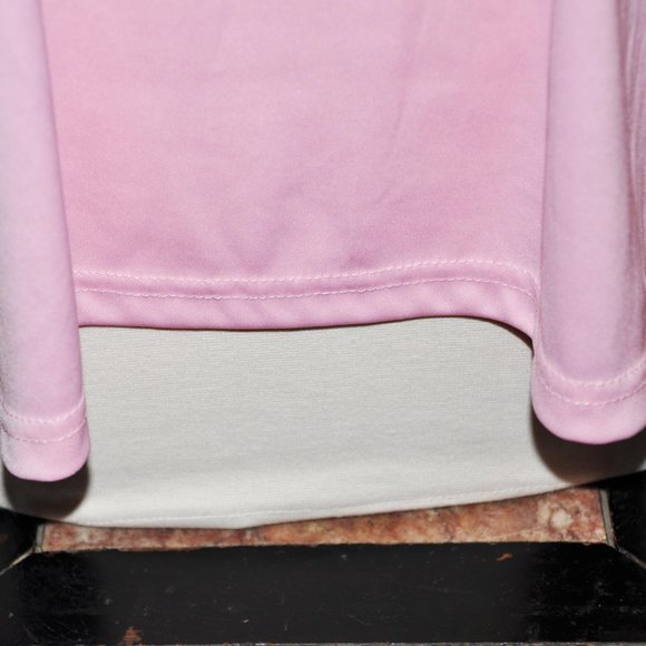 Sara Michelle Pink Charcoal & White Floral Two Layer Flutter Sleeve Sheer Blouse - Picture 4 of 9